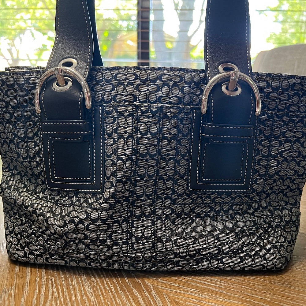 Coach Mini Signature Tote Satchel Handbag